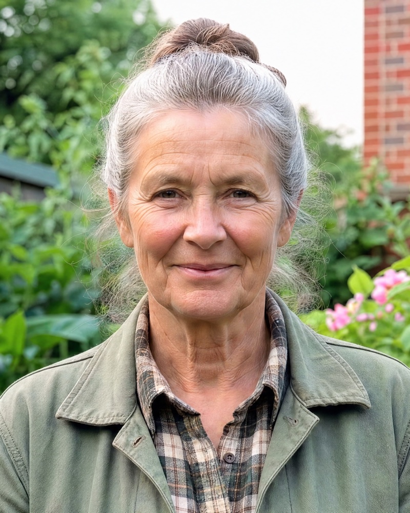 Helen in her garden